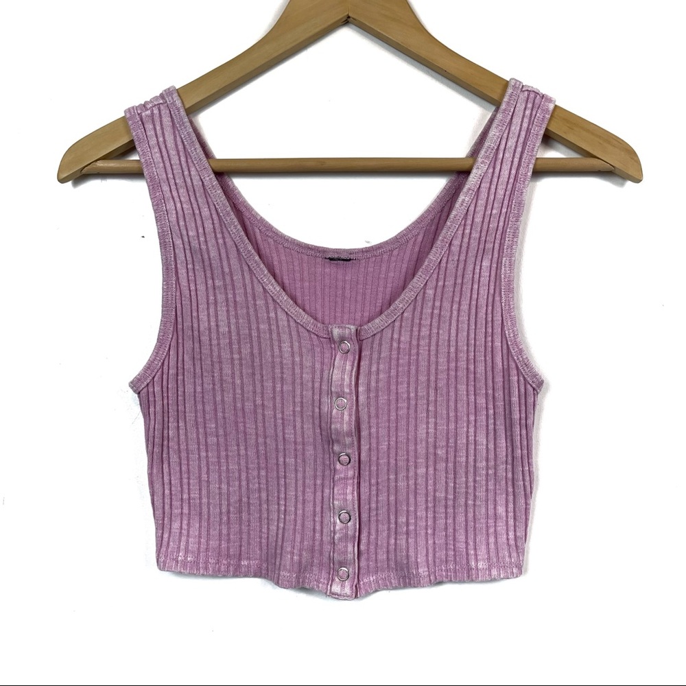 Target Pale Pink Pastel Ribbed Cropped Tank Top